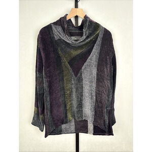 Barbara Holloway Fine Hand Weaving Chenille Cowl Sweater Fits Medium-Large Artsy
